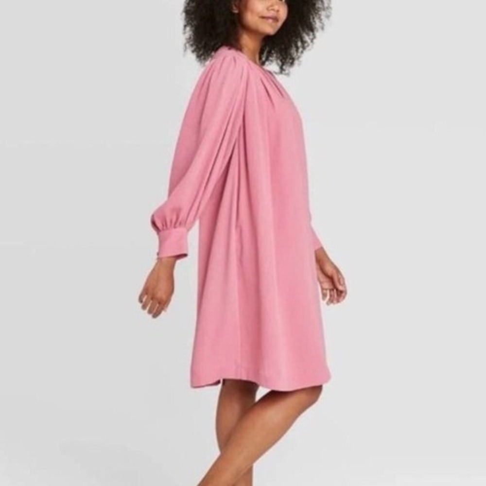Prologue Oversized Balloon Sleeve Shift Women's Medium Mauve Pink